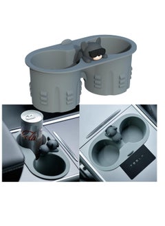 Excefore Console Cup for Tesla Model Y Model 3 Center, Holder Insert Upgraded Silicone Material, Center Console Interior Accessories 2023 2022 2021  - Image 4