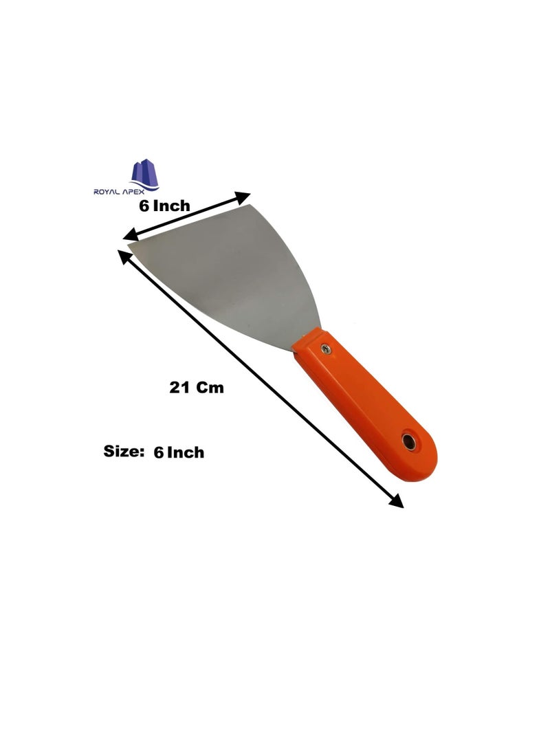 Stainless Steel Joint Knife Flexible Drywall Joint Knife with Comfortable Handle for Decorating Tools Strong Paint Scraper Filler Knife Paint Removal Scraper 6 Inch - Image 2