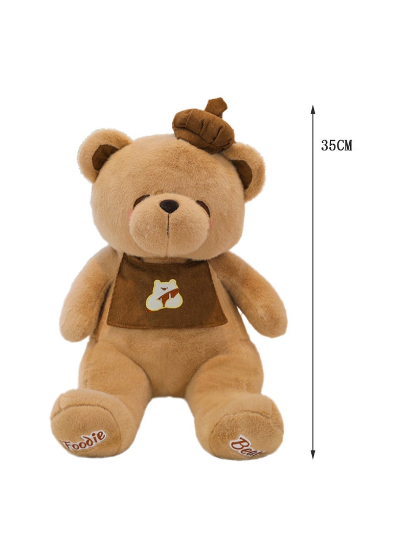 35 CM Cute Bear Plush Toy Soft Stuffed Cartoon Animal Doll For Girls And Boys All Ages Gift（Brown） - Image 2