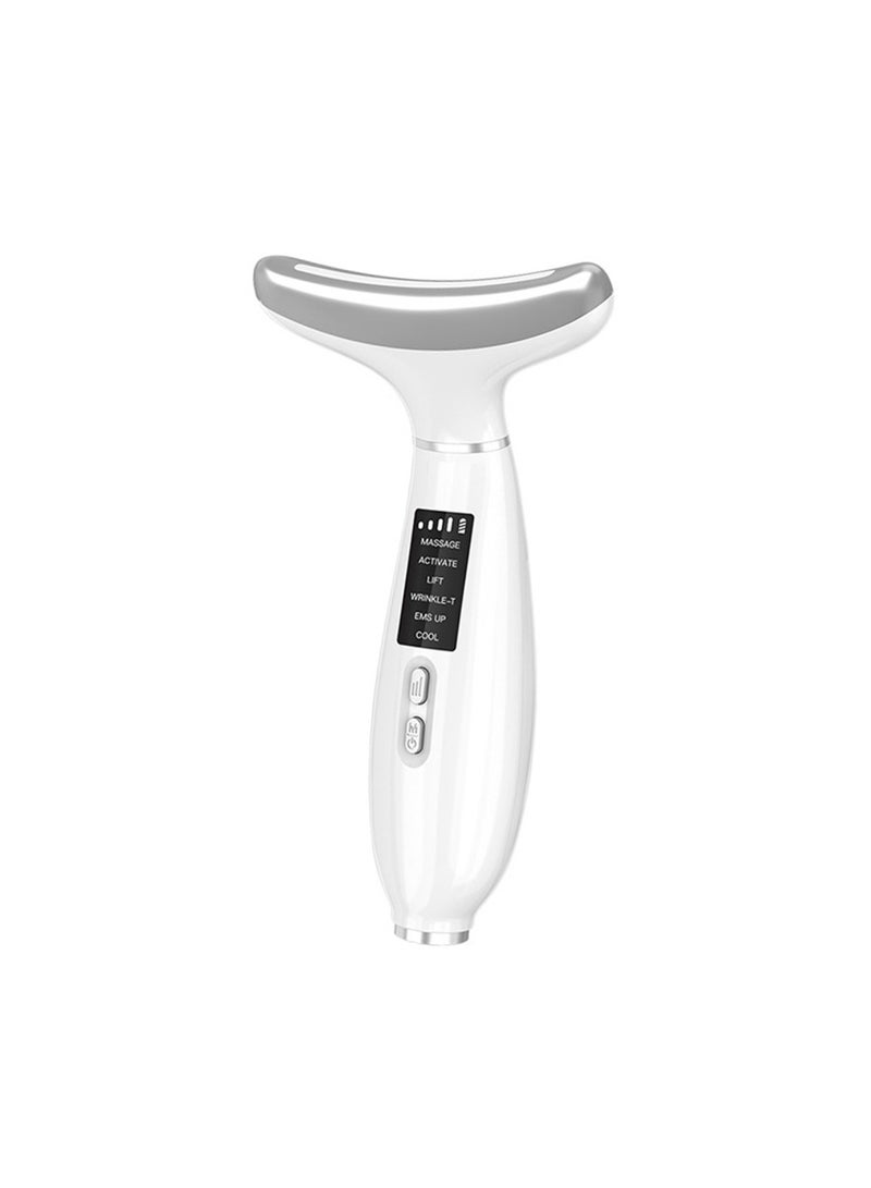 SOLARAE Red Light Therapy for Face and Neck, 4 Color LED Facial Massager Device, Neck Face Beauty Device with Vibrating, Warming Function, Neck Face Massager for Enhanced Face, Neck and Shoulder Care - Image 1