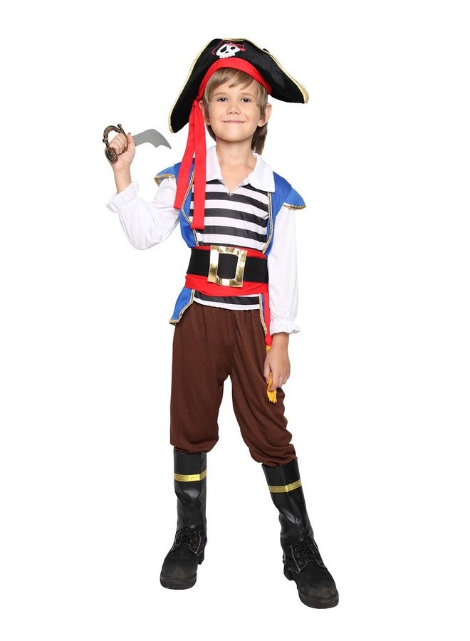 Jason Party Boys Pirate Costume, Kids Deluxe Halloween Cosplay Set (Chief, 4-6 Years Old) - Image 2