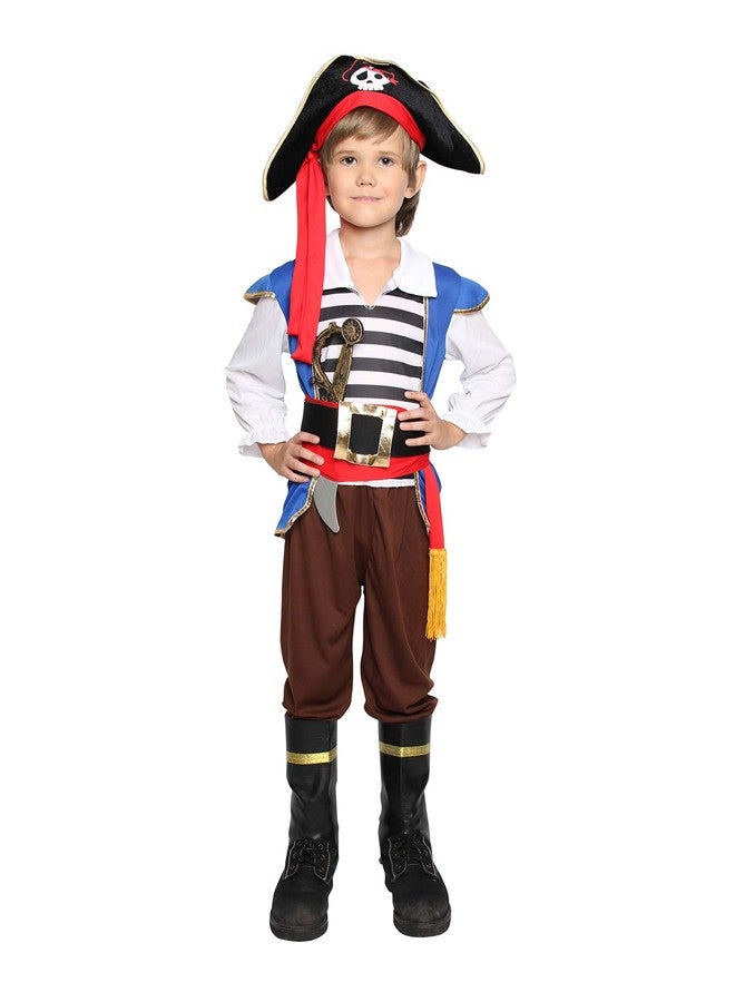 Jason Party Boys Pirate Costume, Kids Deluxe Halloween Cosplay Set (Chief, 4-6 Years Old) - Image 1