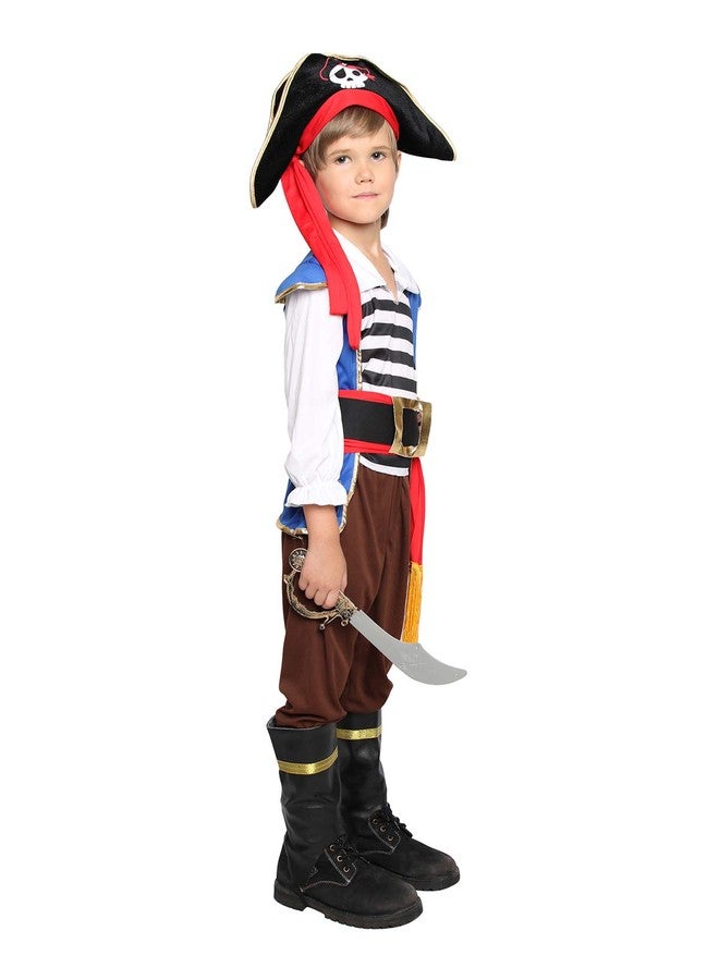 Jason Party Boys Pirate Costume, Kids Deluxe Halloween Cosplay Set (Chief, 4-6 Years Old) - Image 5