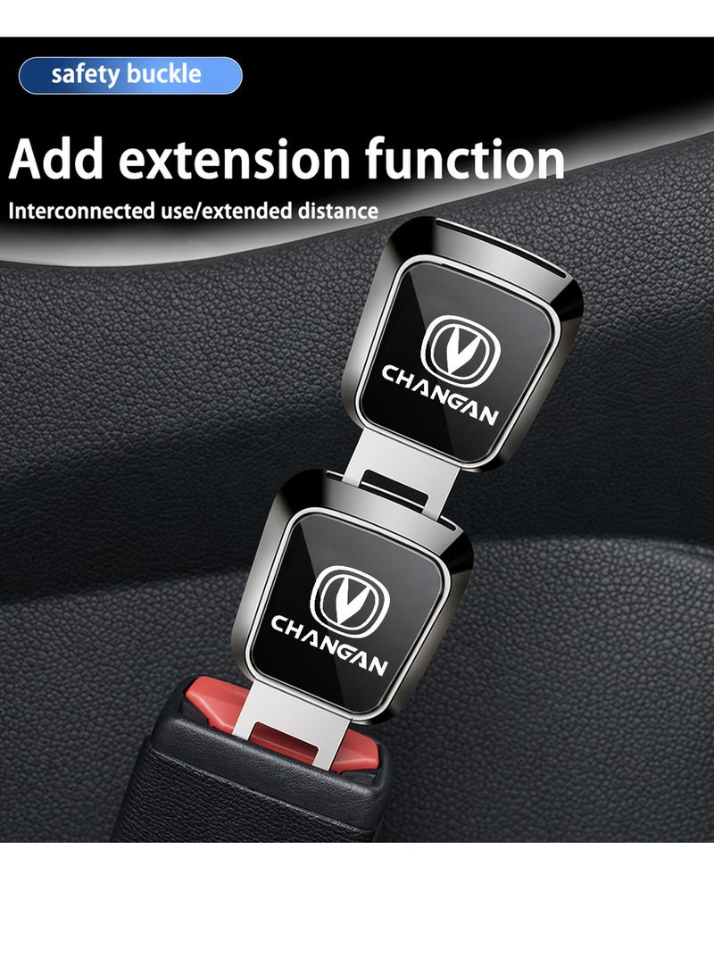 CHANGAN Car Seat Belt Clip Stopper Metal Buckle Adjuster, Universal Seatbelt Lock Clip Silencer Plug, Zinc Alloy Safety Belt Extender Clip, Anti Alarm Seat Belt Buckle for Car Interior Accessories. - Image 3