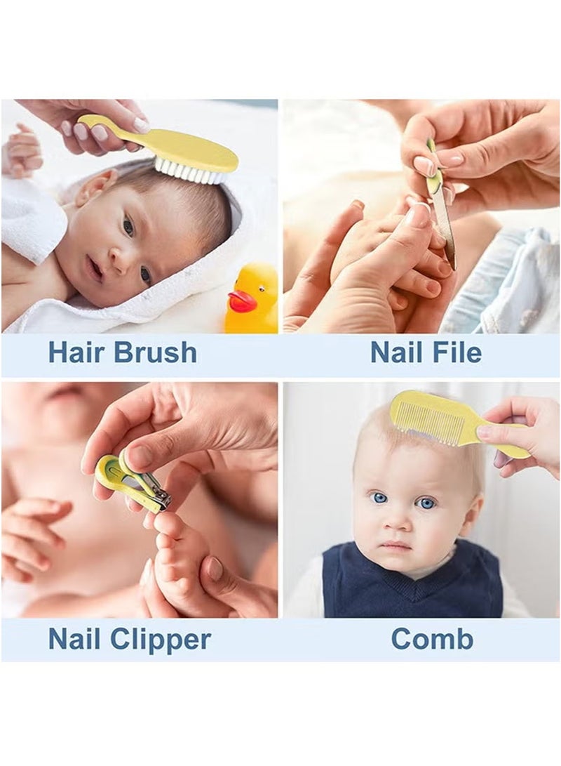 MarlaMall Baby Healthcare and Grooming Kit, Baby Safety Set Baby Comb, Brush, Finger Toothbrush, Nail Clippers, Scissors, Nasal Aspirator, Baby Essentials Nursery Care Kit - Image 5