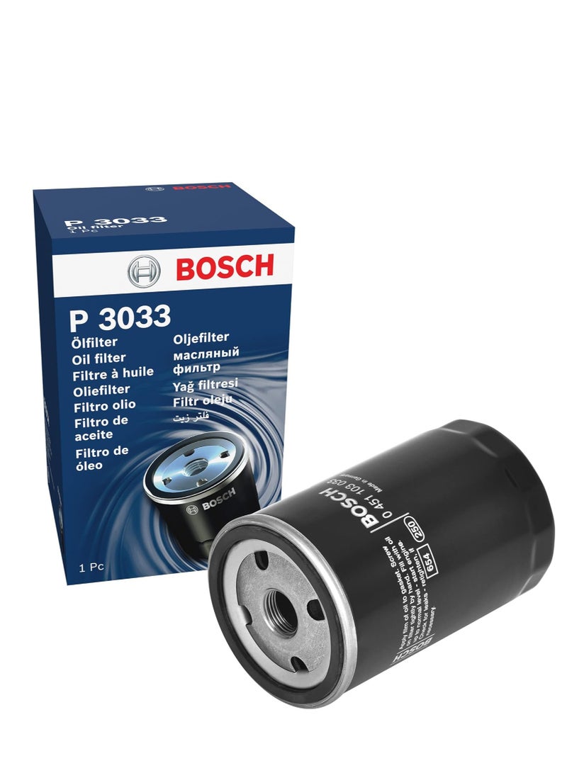 BOSCH P 3033 Oil Filter for Skoda - Volkswagen- Seat - Image 1