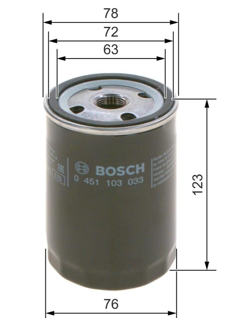 BOSCH P 3033 Oil Filter for Skoda - Volkswagen- Seat - Image 3