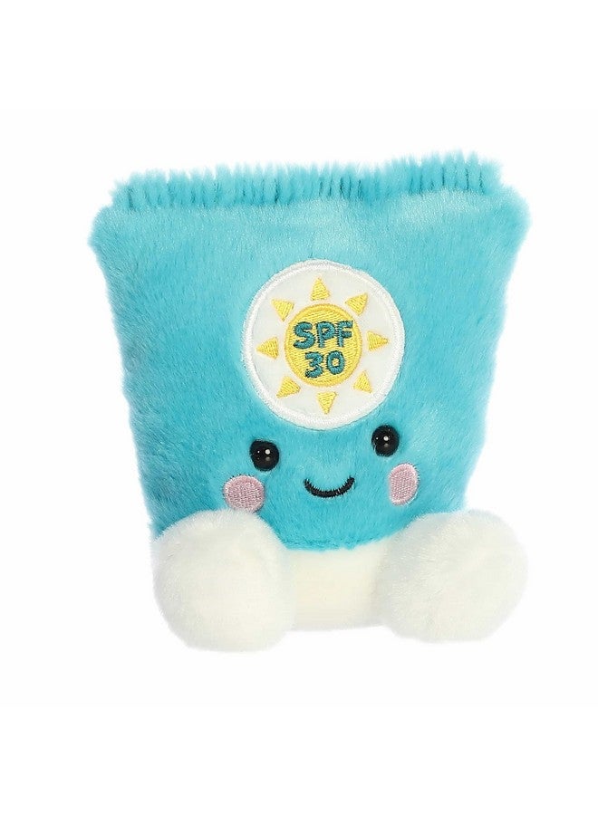 Aurora® Adorable Palm Pals™ Clara Sunscreen™ Stuffed Animal - Fun Collectible Plush for Kids and Adult Collectors - Perfect for Decorating Rooms and Birthday Gifts - Blue 5 Inches - Image 2