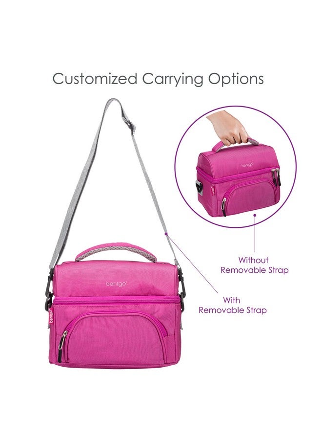Bentgo حقيبة غداء بنتغو ديلوكس - حقيبة غداء متينة ومعزولة مع جيب خارجي بسحاب، جيب داخلي شبكي، أحزمة مبطنة وقابلة للتعديل، وسحابات ثنائية الاتجاه - تناسب معظم صناديق الغداء (بنفسجي) - Image 5