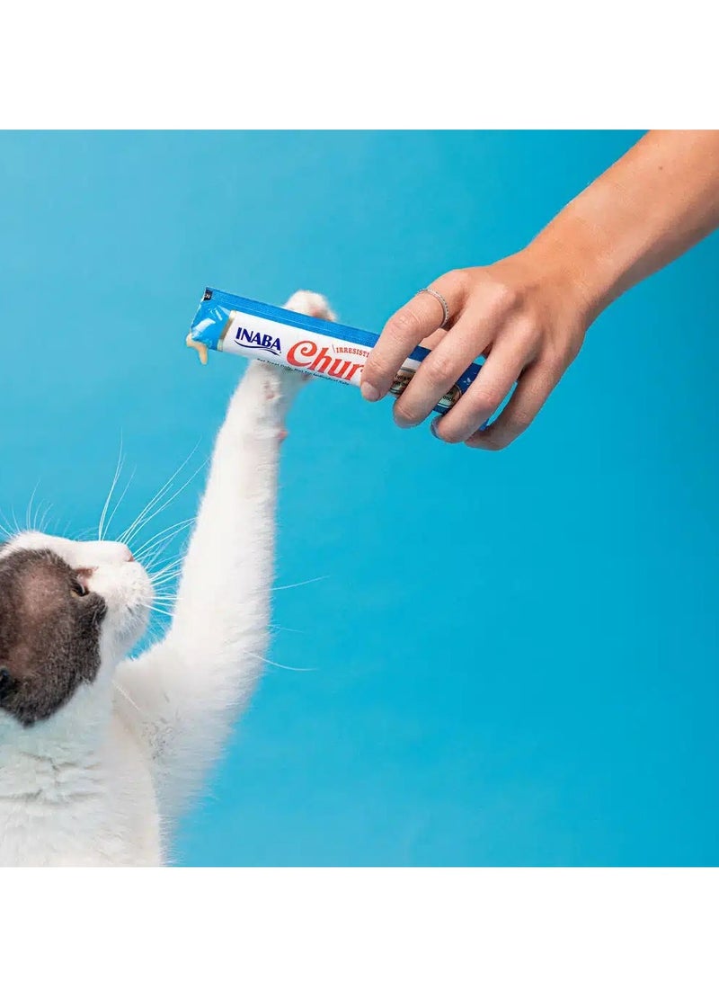 INABA Cat Wet Treat For Adult Cats With Variety tuna flavors, consisting of 20 pieces: 5x Chicken, 5x Chicken With Scallop, 5x Chicken With Crab and 5x Chicken With Cheese Weighing 14 grams - Image 3