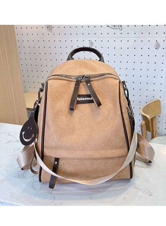 Imported women's backpack, high-quality soft leather  - Image 4