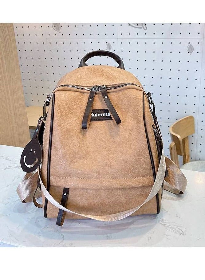 Imported women's backpack, high-quality soft leather  - Image 3