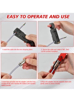 Generic Crimping Pliers Stripping Tool with 20 pieces of Compression F-Connectors, RG6 Crimping Pliers Connector Tool  - Image 4