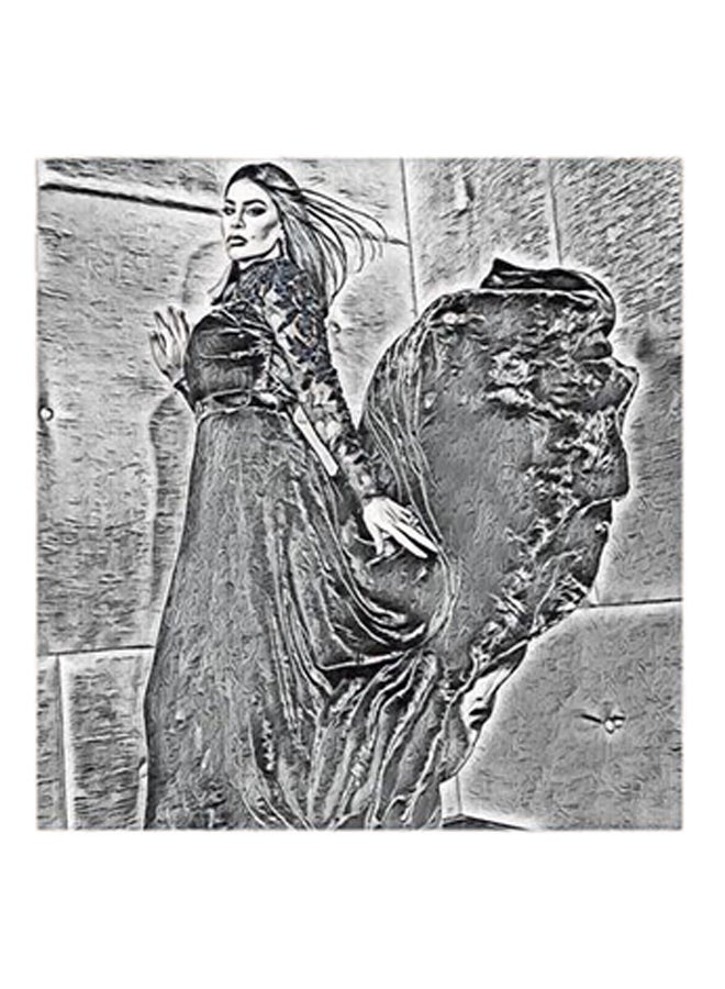 RYN Ahlam MDF Wall Art Grey/Black - Image 2