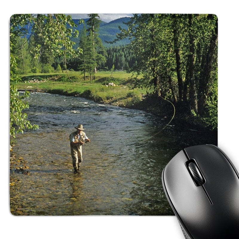 3dRose LLC 8 x 8 x 025 Inches Mouse Pad Fly Fishing Nine Mile Creek Near Huson Montana Chuck Haney mp_91948_1 - Image 2