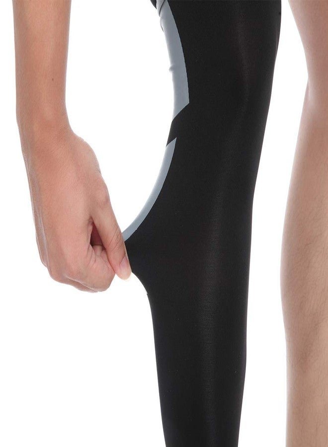 Just Care 1 Pair Anti Slip Full Length Compression Leg Sleeve Calf & Shin Splint Support Protect for Pain Relief & Recovery (Black, XL) - Image 3