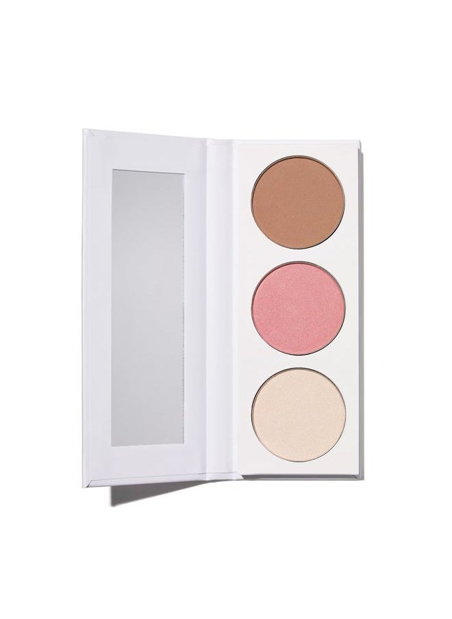 W3LL PEOPLE Power Palette Powder Face Trio, Face Powder Makeup Palette For A Sun-kissed Glow, Hydrates Skin, Vegan & Cruelty-free, Empowerment  - Image 1