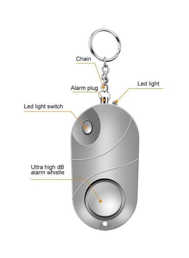 NIBEMINENT - Self-Defense Security Alarm Keychain Silver - Image 1