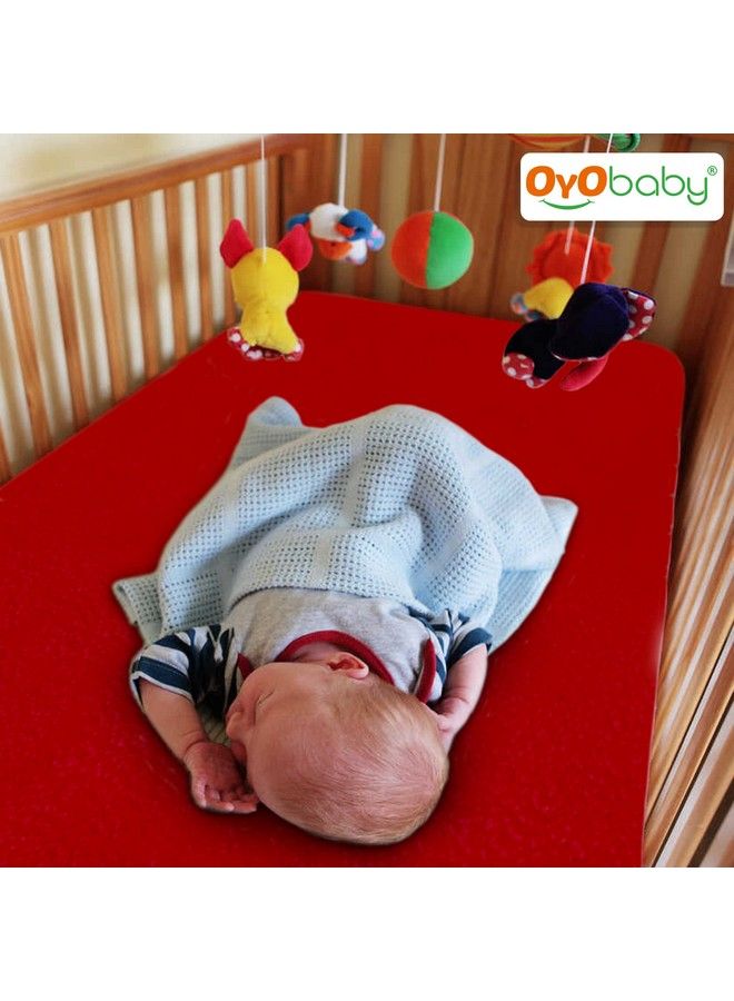 OYO BABY Waterproof Baby Bed Protector Dry Sheets For New Born Babies ; Reusable Mats ; Cot & Bassinet Gift Pack (Gift Pack Of 2 (70Cm X 50Cm) Dark Blue + Red) - Image 3