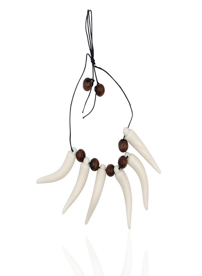 kepvrio Halloween Bone Necklace for Womens Vintage Bone Skull Pendant Necklace Halloween Ivory Tooth Necklace Hand Bones Halloweens Choker Necklace Prehistoric Caveman Halloweens Costume Jewelry (Style-B) - Image 1