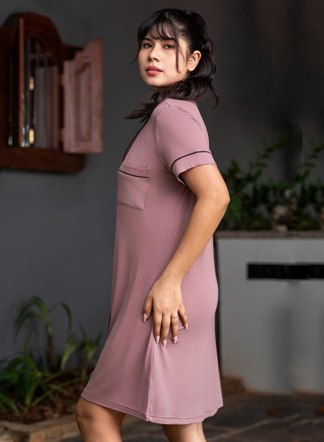 أدريا قميص نوم قصير بأكمام قصيرة من أدرايا - Image 3