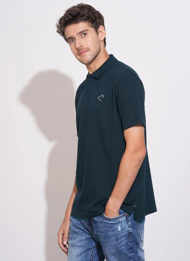 بيينغ هيومان Men Polo Collar Pure Cotton T-shirt