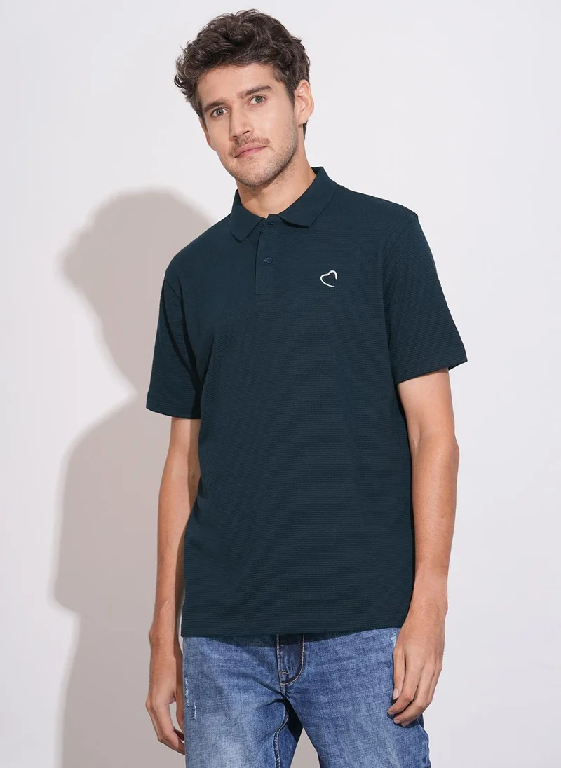 بيينغ هيومان Men Polo Collar Pure Cotton T-shirt
