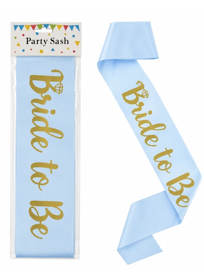 Blue Bride to Be Party Sash, Bridal Shower Sash for Bride, Bachelorette Party Accessory and Bride Celebration Wear - Image 1