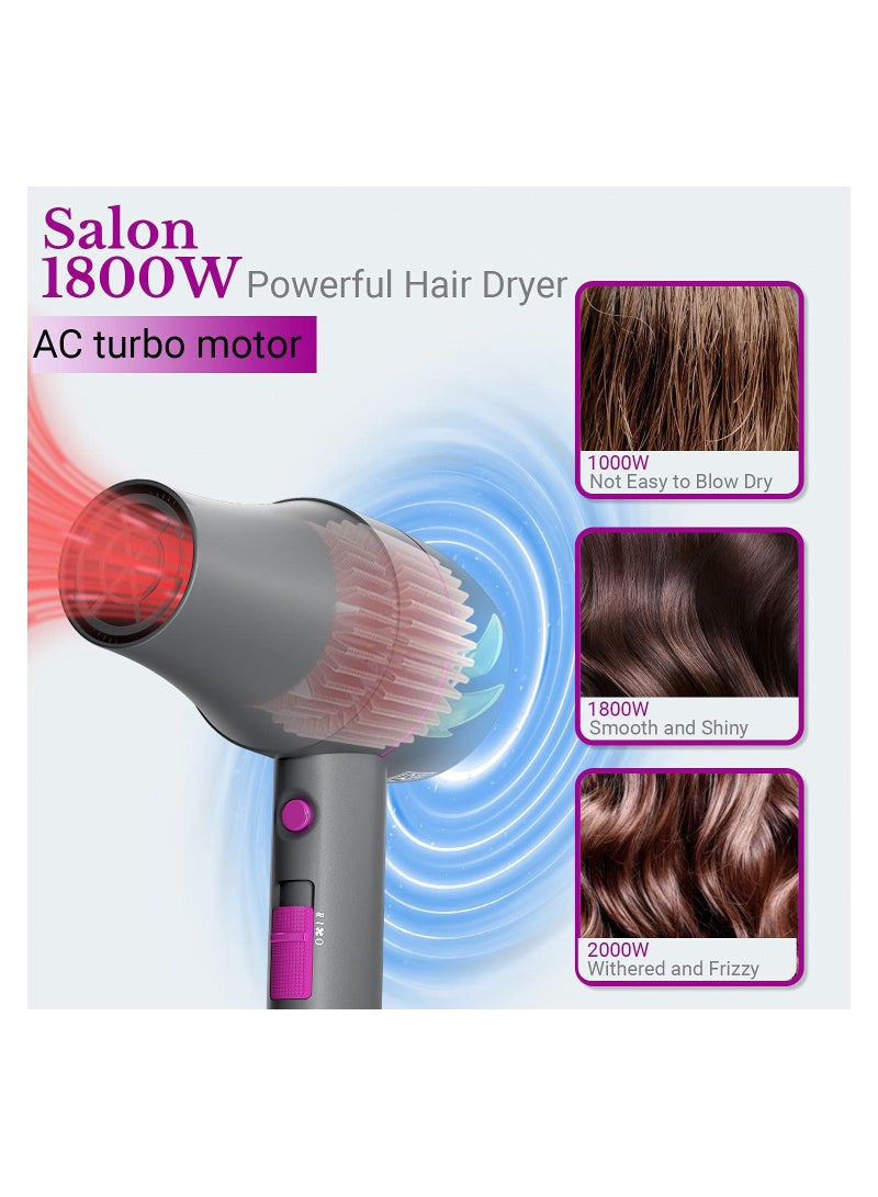 general 3-in-1 Professional Compact Hair Dryer with Comb  Volumizer Brush  Nozzle Attachment - Image 4