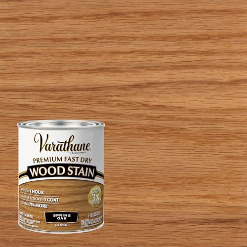 VARATHANE Rust-Oleum Varathane 262004 Premium Fast Dry Wood Stain, Spring Oak, (Quart/946ml) - Image 2
