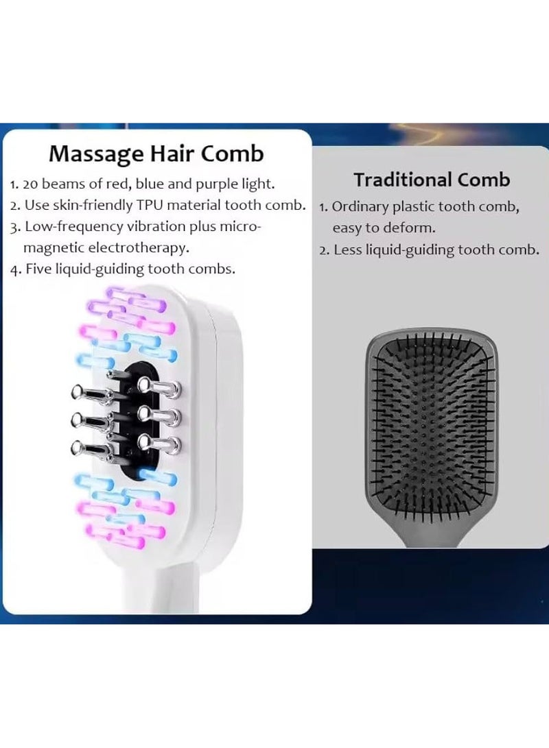 Generic Rechargeable Hair Scalp Massager With Red & Blue Light Therapy & EMS Microcurrent  - Image 3