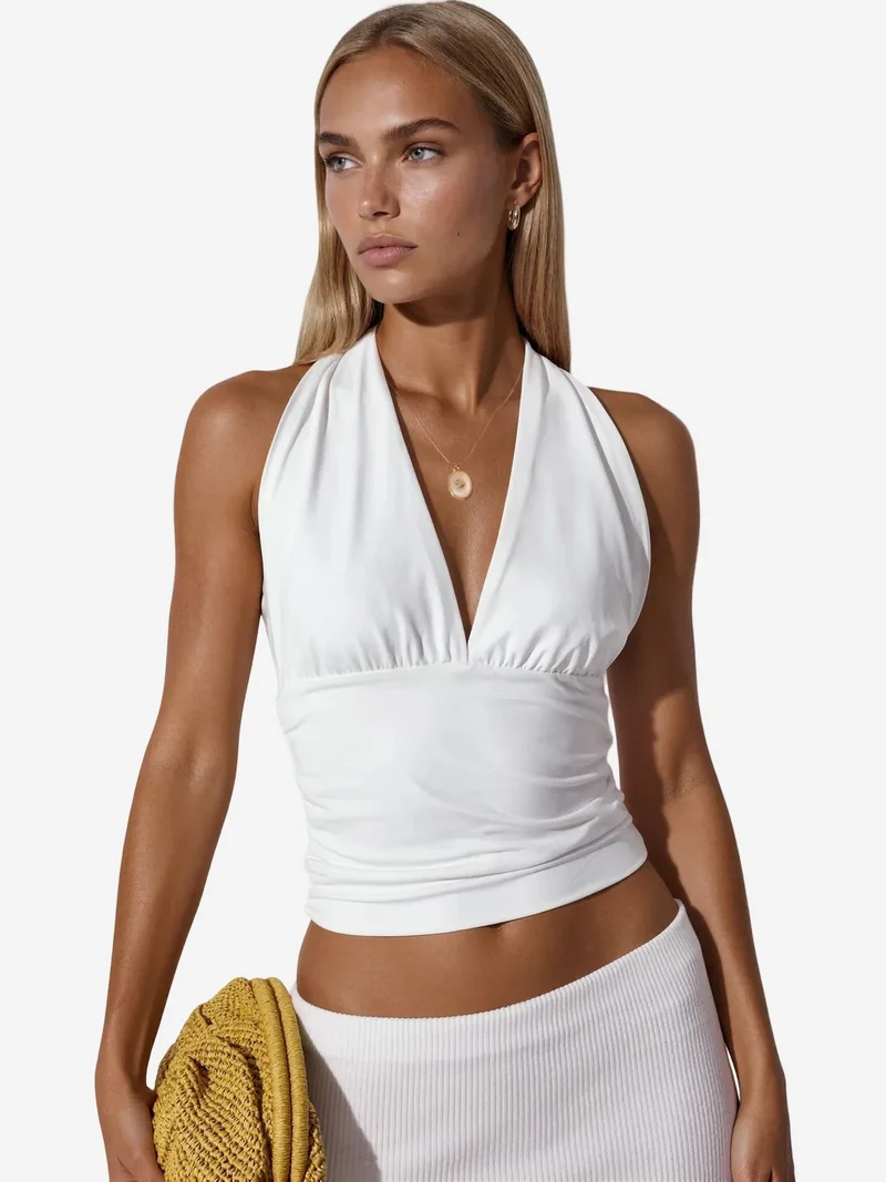 Busem BUSEM Fitted Halterneck Tie Top