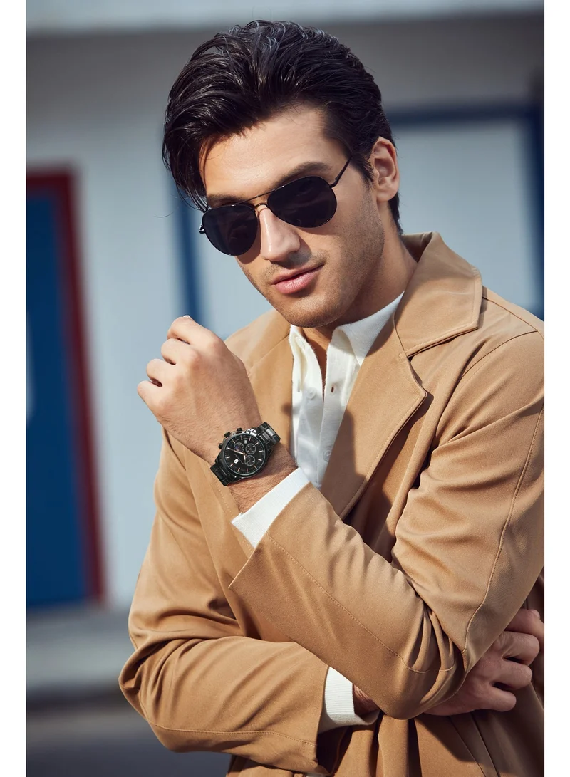 Sapphero  SAPPHERO Chronograph Watches for Men, Original Business Casual Stainless Steel Analog Watch 50M Waterproof Luminous Watches with Date Dial, Mens Gift for Men | Best Price UAE