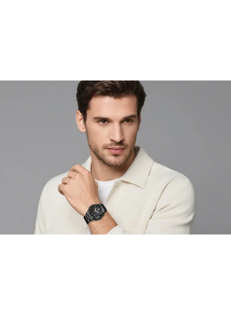 Sapphero  SAPPHERO Chronograph Watches for Men, Original Business Casual Stainless Steel Analog Watch 50M Waterproof Luminous Watches with Date Dial, Mens Gift for Men | Best Price UAE