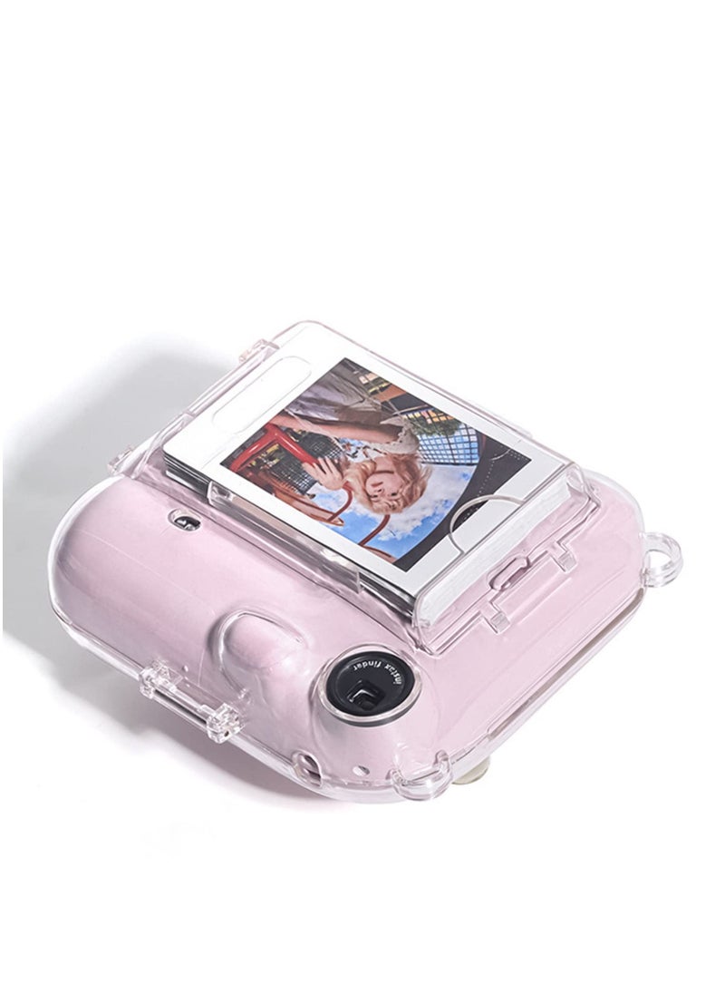 Clear Case for Fuji Instax Mini 12/Polaroid Mini 12, Case for Fujifilm Instax Mini 12 Instant Camera with Back Photos Pocket, Shoulder Strap and Beautiful Sticker - Image 5