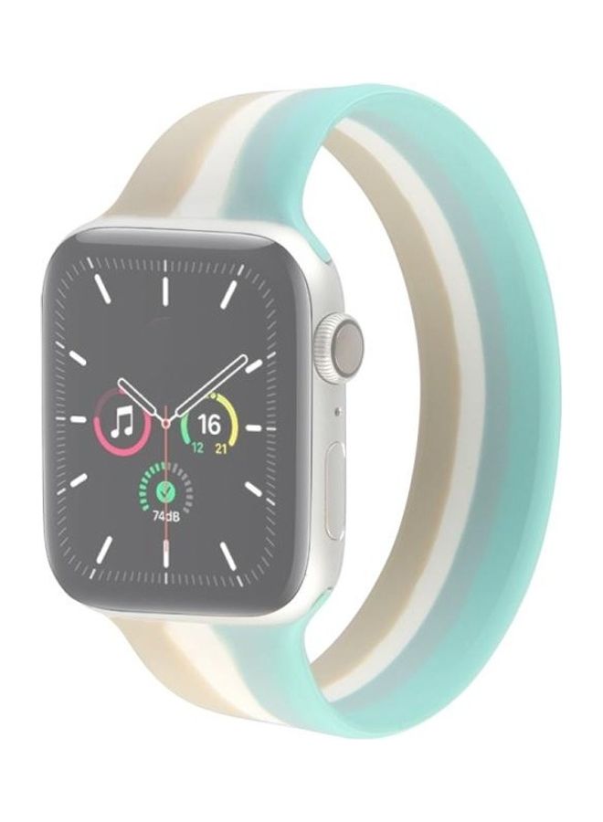 NIBEMINENT Rainbow Watchband For Apple Watch Series 7 41mm/6 & SE 5 4 40mm/3 2 1 38mm Multicolour - Image 1