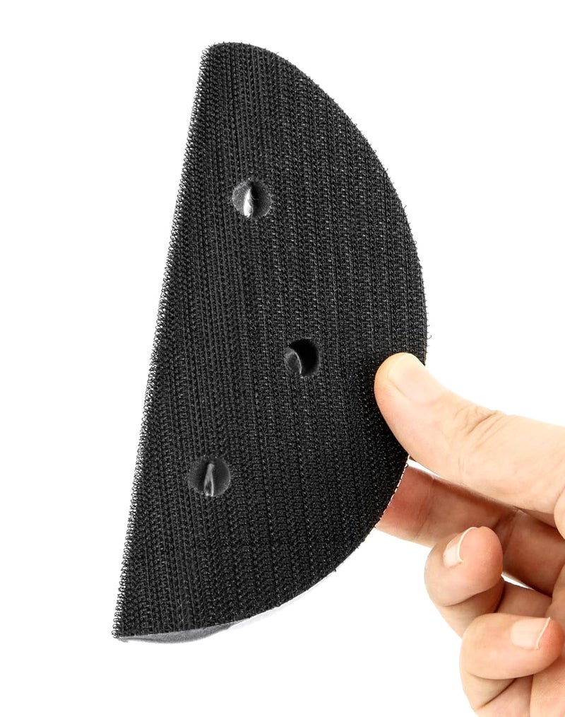 QWORK 6-Inch Hook and Loop Sanding Pad Interface, Durable Sponge Construction, 5 Pack - Compatible with Random Orbital Sanders, Ideal for Metal, Wood, Ceramics, Glass, Automotive, and Marine Polishing - Image 4