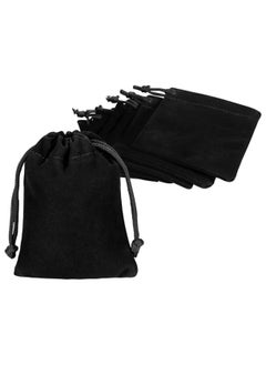 Vitacelli 10Pcs Velvet Drawstring Bags Wedding Gift Bags Velvet Cloth Jewelry Pouches/Black H36xL25CM  - Image 4
