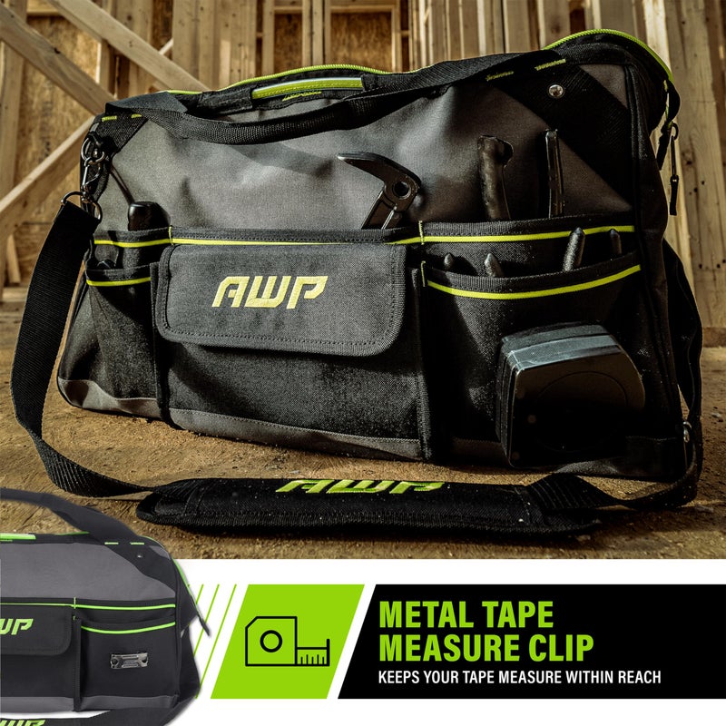 AWP TrapJaw Tool Bag 22 Inch | Wide-Open Easy Access Tool Bag with Molded Feet Base & Adjustable Shoulder Strap - Image 2