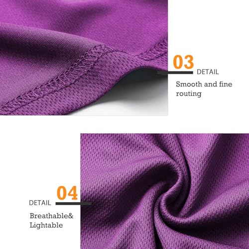 Surenow Mens Running Gym Shorts 3 Inch Breathable Lightweight Athletic Sport Shorts Training Workout Shorts with Pockets Purple - Image 5