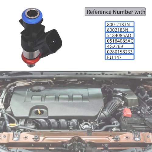 SUMECARGO 6PCS Fuel Injectors 0280158233 Compatible with 11-19 for Chrysler 300 11-19 for Dodge Challenger Charger 11-20 for Dodge Grand Caravan 11-19 for Dodge Journey 12-17 for Jeep Wrangler - Image 3