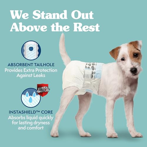 Simple Solution Female Dog Diapers – Disposable Diapers for Potty Training, Incontinence, and Heat Cycle Protection – Leak-Proof Fit for Small Dogs, 12–19 Inch Waist – 30 Count - Image 2