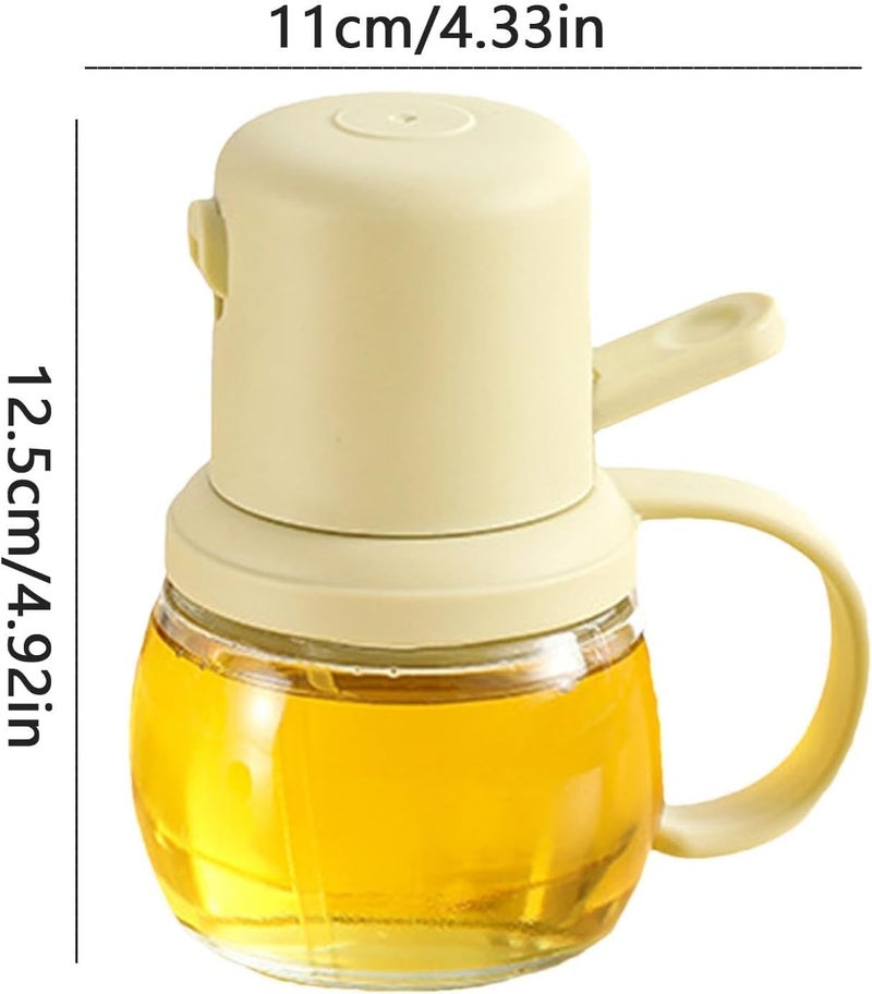 SHOPECOM 2 in 1 Oil Sprayer and Oil Dispenser Bottle for Kitchen for Hot Food grade Oil Mister for Air Fryer Salad Frying BBQ Premium Glass Oil Bottle Spray Oil Bottle for Roasting 1pcs - Image 5