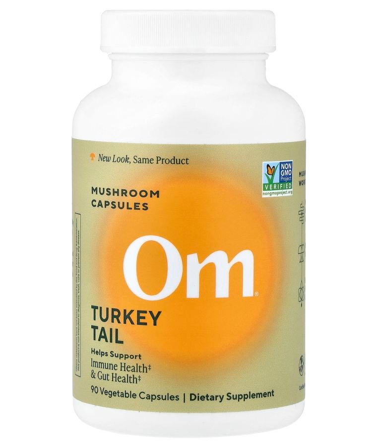 Om Mushrooms Turkey Tail Mushroom Capsules 90 Vegetable Capsules