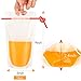 Yamgqus 100PCs Drink Pouches with 100PCS Individual Wrapped Straws Yamgqus Freezable Juice Pouches DIY Reclosable Zipper Drink Bags for Adults and Kids Silicone Funnel Included  17oz 100 Pack - Image 4