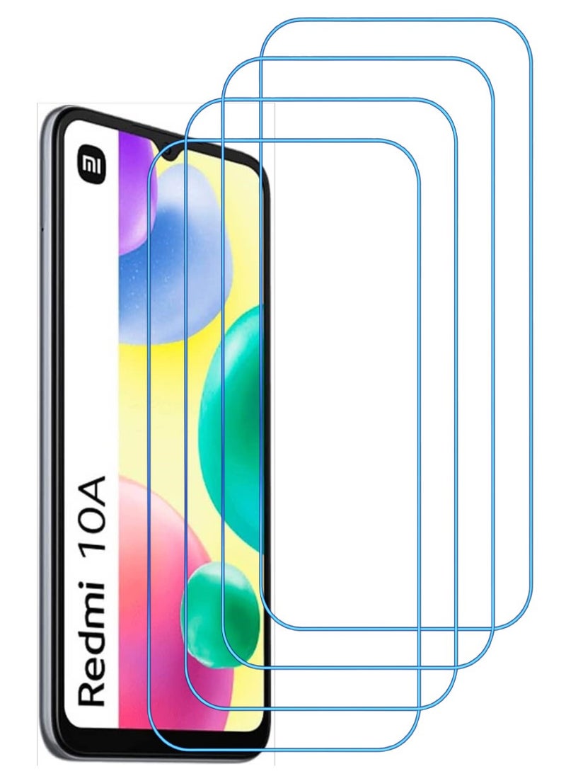 ACLIX 4 Pieces Antistatic ESD Dustproof Premium Quality High Definition Clear Tempered Glass Screen Protector Designed For Xiaomi Redmi 10A - Image 1