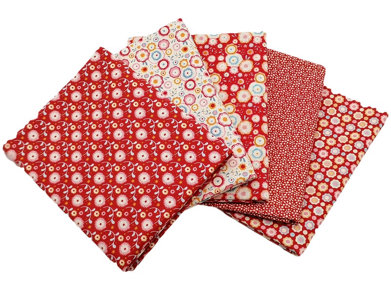iNee Candy Bloom Fat Quarters Fabric Bundles, Quilting Sewing Precut Cotton Fabric, 18 x 22 inches, Candy Bloom - Image 3