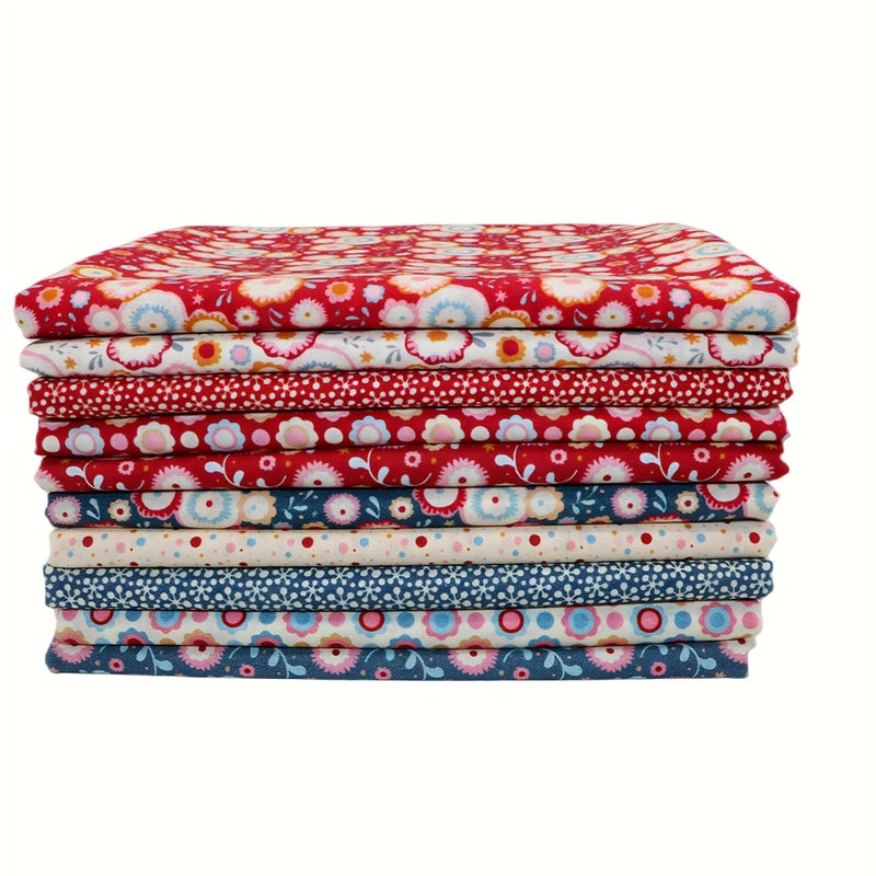 iNee Candy Bloom Fat Quarters Fabric Bundles, Quilting Sewing Precut Cotton Fabric, 18 x 22 inches, Candy Bloom - Image 1