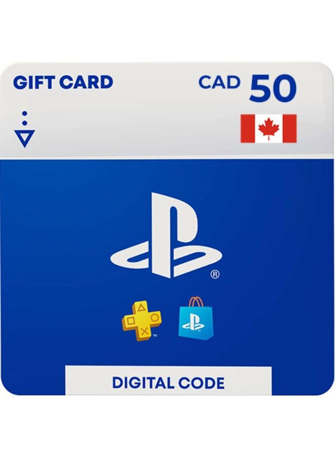 PlayStation Store DIgital Code Gift Card - Canada  50 USD