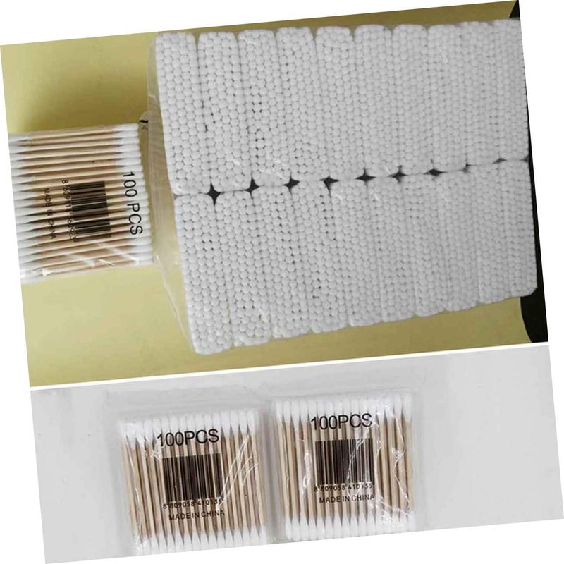 300 قطعة من أعواد القطن ذات الرأس المزدوج لإزالة المكياج وتنظيف البشرة والعناية بها للاستخدام المنزلي والسفر - Image 3